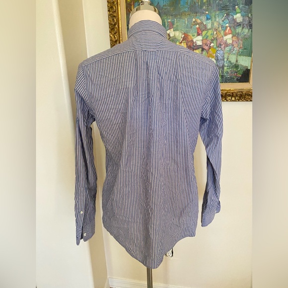 Jack Spade Bleecker Street Shirting Stripe Button Down Sport Shirt Blue L - Picture 3 of 4